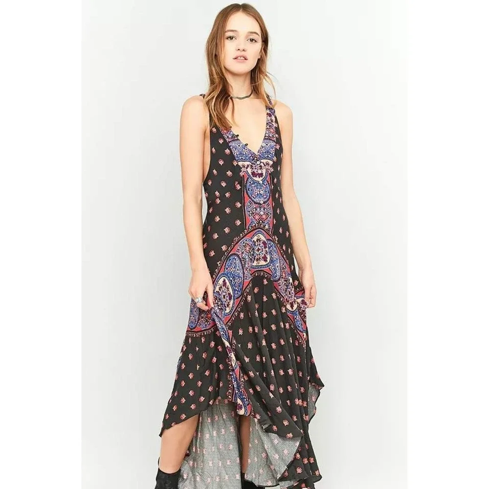 Intimately Free People Faithfully Yours Paisley Floral Handkerchief Slip Dress S
